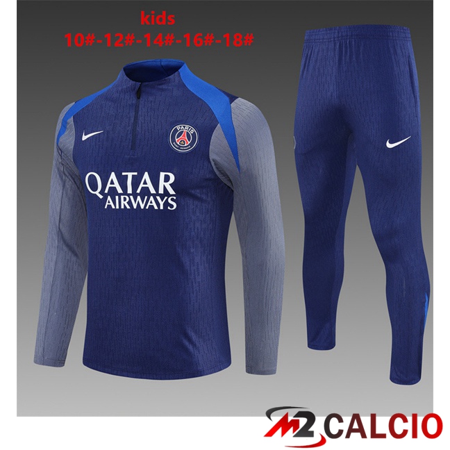 Insieme Tuta Calcio Paris PSG Bambino Blu Reale 2025/2026
