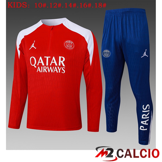 Insieme Tuta Calcio Paris PSG Bambino Rosso 2025/2026