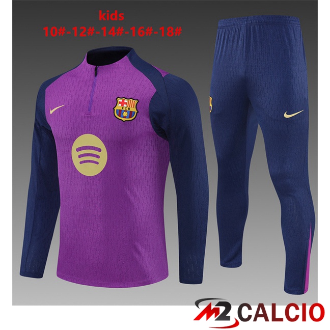 Insieme Tuta Calcio FC Barcellona Bambino Viola 2025/2026