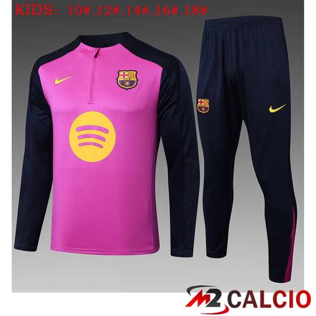 Insieme Tuta Calcio FC Barcellona Bambino Rosa 2025/2026