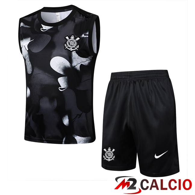 Canotta Allenamento Corinthians + Pantaloncini Nero 2025/2026