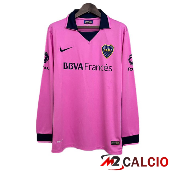 Maglie Calcio Boca Juniors Retro Seconda Manica Lunga Rosa 2013-2014