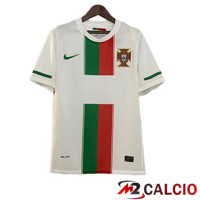 Maglie Calcio Portogallo Retro Seconda Bianco Rosso Verde 2010