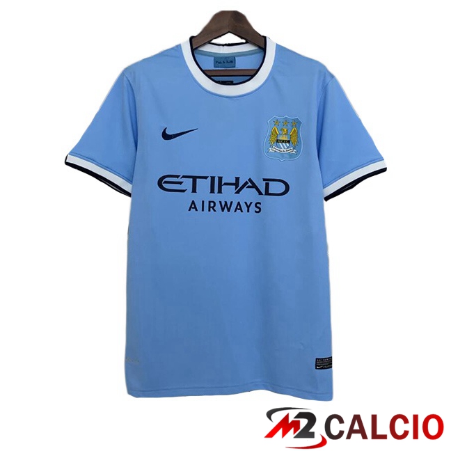 Maglie Calcio Manchester City Retro Prima Blu 2013-2014