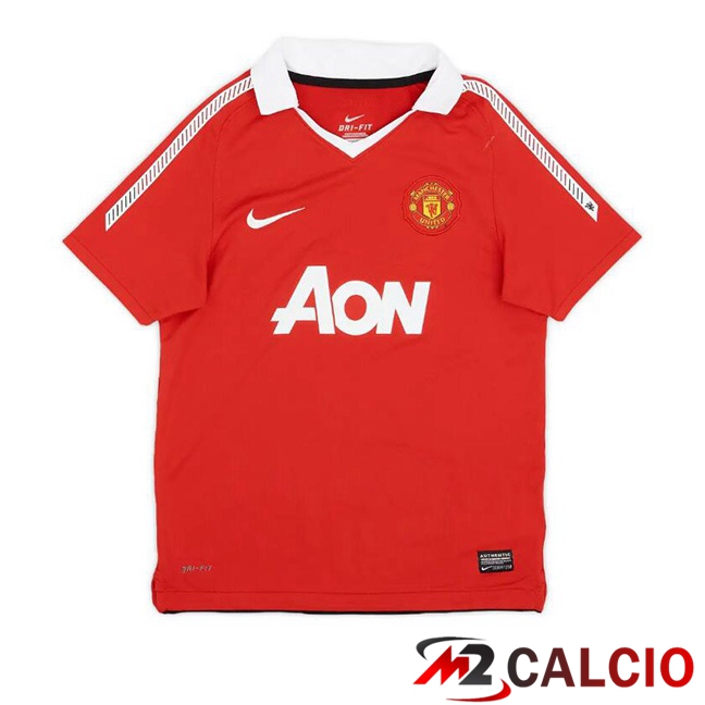 Maglie Calcio Manchester United Retro Prima Rosso 2010-2011