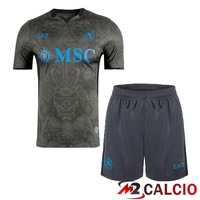 Maglie Calcio SSC Napoli Bambino Terza Grigio 2024/2025