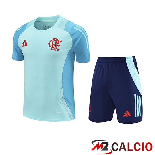 Insieme T Shirt Allenamento Flamengo Bambino Verde/Blu 2025/2026