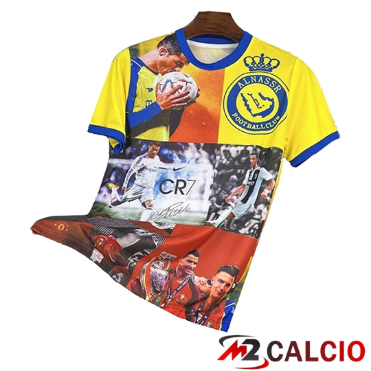 Maglie Calcio Al-Nassr Ronaldo Commemorative Edizione Giallo 2025/2026