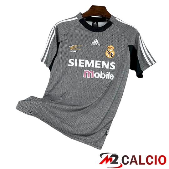 Maglie Calcio Real Madrid Retro Portiere Grigio 2002/2003