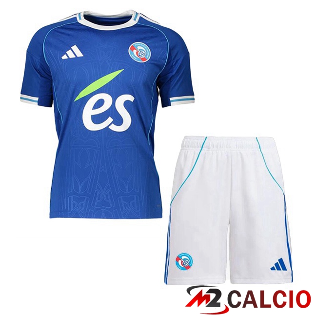 Maglie Calcio RC Strasbourg Alsace Bambino Prima Blu 2025/2026