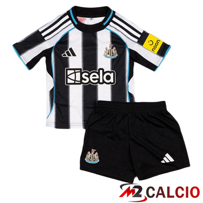 Maglie Calcio Newcastle United Bambino Prima Bianco Nero 2025/2026