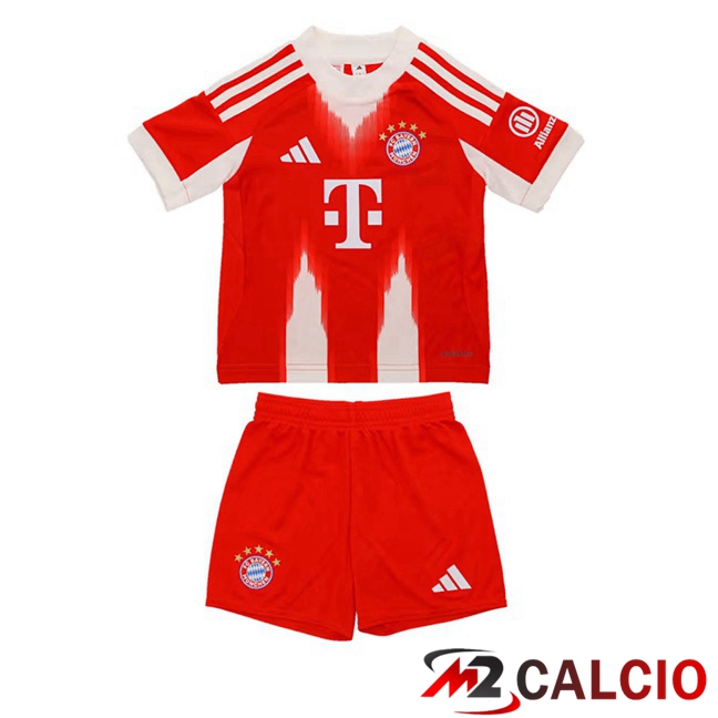 Maglie Calcio Bayern Monaco Bambino Prima Rosso 2025/2026