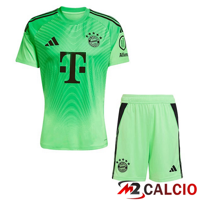 Maglie Calcio Bayern Monaco Bambino Portiere Verde 2025/2026