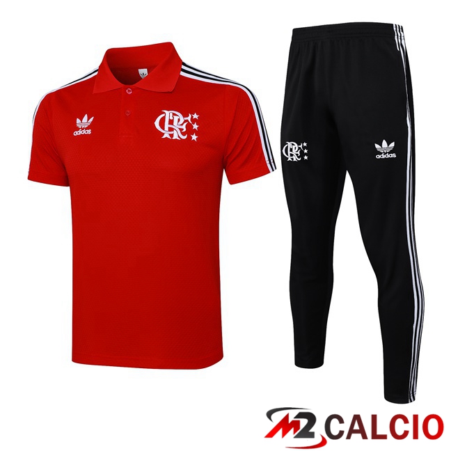 Insieme Polo Flamengo + Pantaloni Rosso 2025/2026