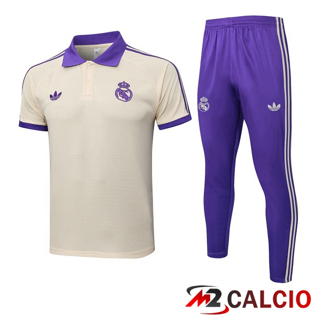 Insieme Polo Real Madrid + Pantaloni Giallo 2025/2026