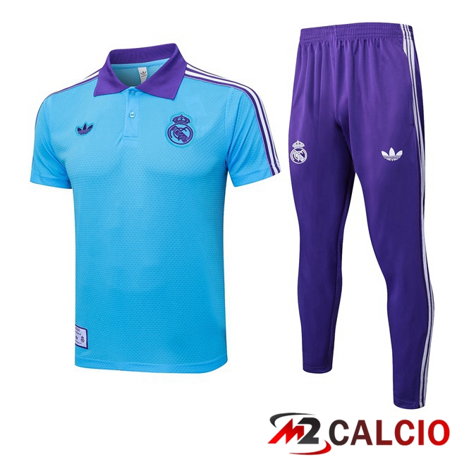Insieme Polo Real Madrid + Pantaloni Blu 2025/2026
