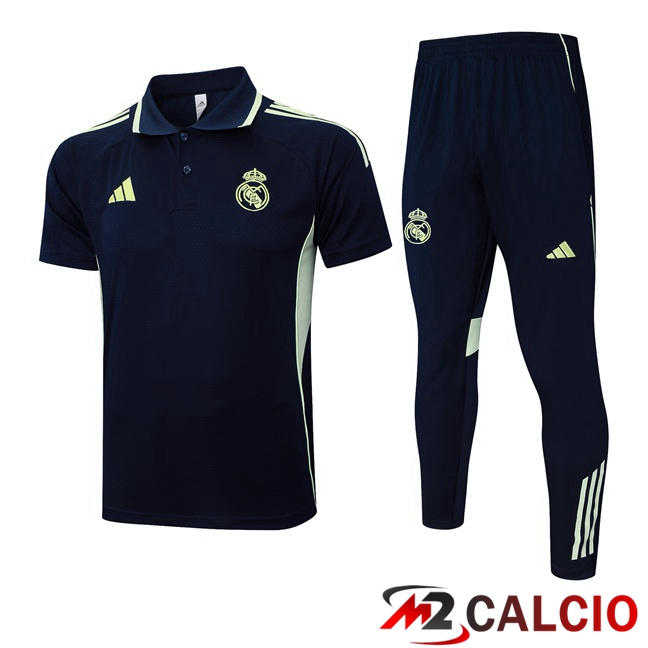 Insieme Polo Real Madrid + Pantaloni Blu Reale 2025/2026