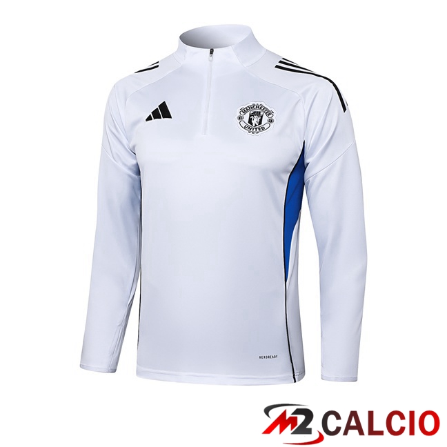 Felpa Allenamento Manchester United Bianco 2025/2026