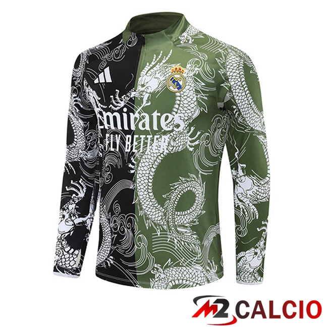 Felpa Allenamento Real Madrid Nero Verde 2025/2026