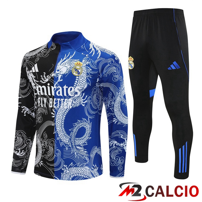 Felpa Allenamento Real Madrid Nero Blu 2025/2026