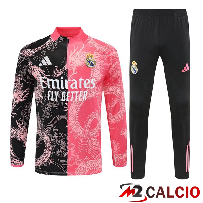 Insieme Tuta Calcio Real Madrid Rosa Nero 2025/2026