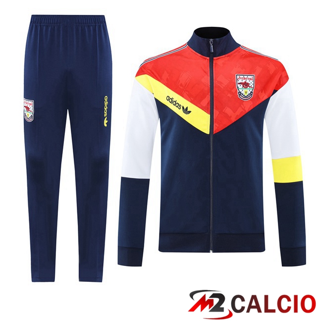 Insieme Tuta Calcio - Giacca Arsenal Rosso Blu Reale 2025/2026