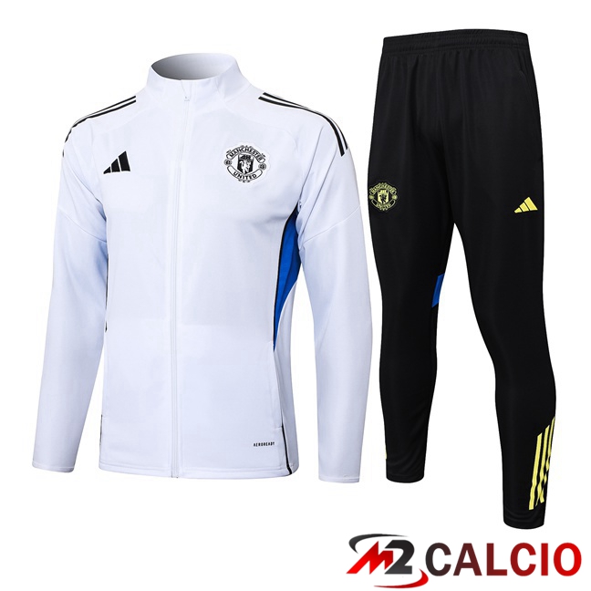 Insieme Tuta Calcio - Giacca Manchester United Bianco 2025/2026