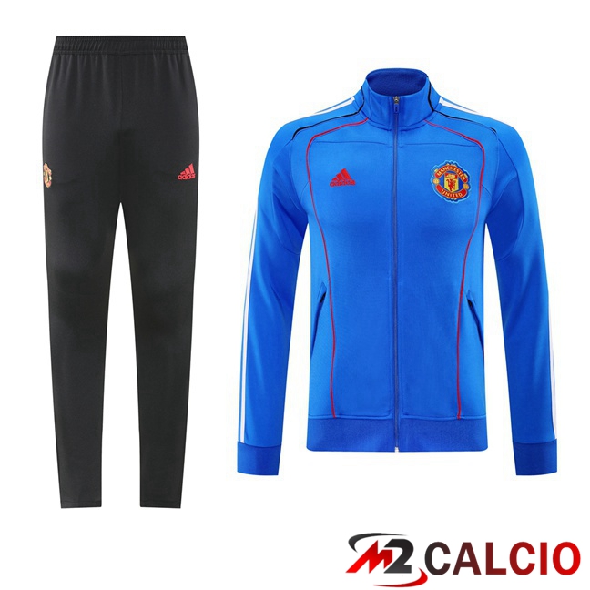 Insieme Tuta Calcio - Giacca Manchester United Blu 2025/2026