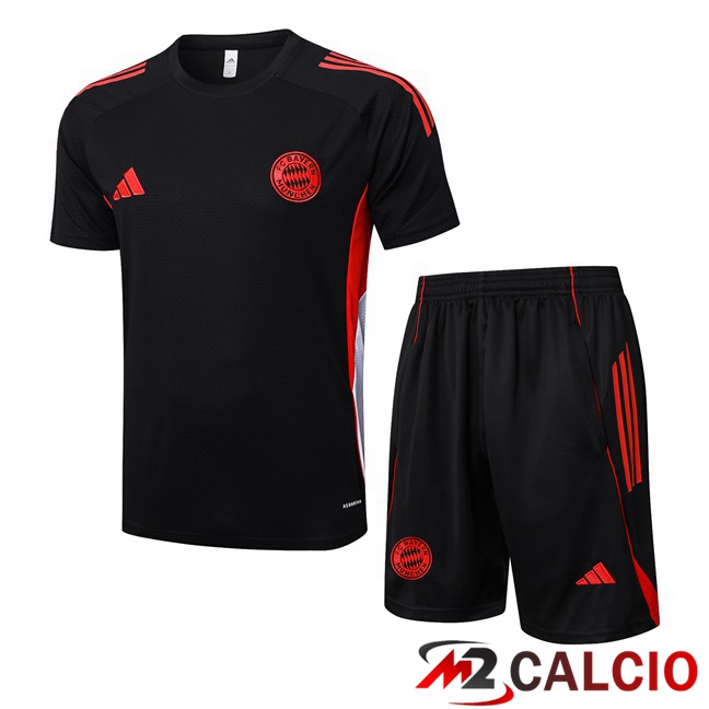 Insieme T Shirt Allenamento Bayern Monaco + Pantaloncini Nero 2025/2026