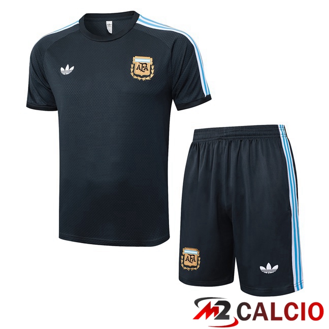 Insieme T Shirt Allenamento Argentina + Pantaloncini Grigio 2025/2026