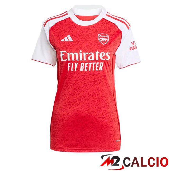 Maglie Calcio Arsenal Donna Prima Rosso Bianco 2025/2026