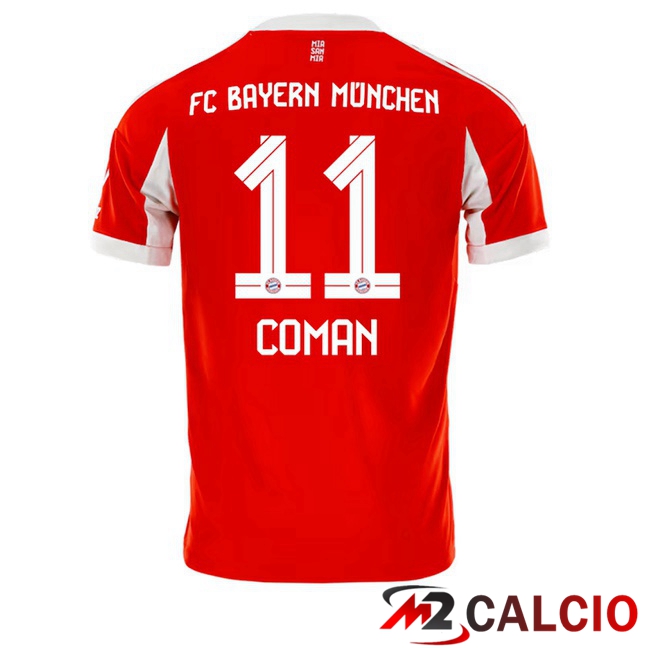 Maglie Calcio Bayern Monaco (Coman 11) Prima Rosso 2025/2026