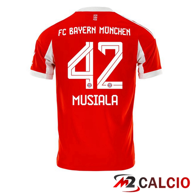 Maglie Calcio Bayern Monaco (Musiala 42) Prima Rosso 2025/2026