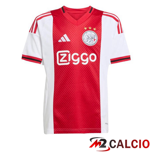 Maglie Calcio AFC Ajax Prima Rosso Bianco 2025/2026