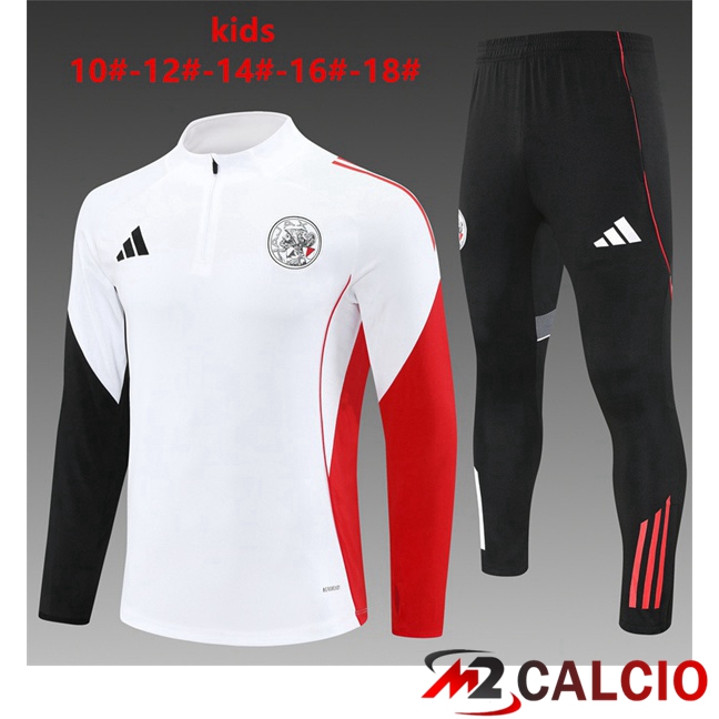 Insieme Tuta Calcio AFC Ajax Bambino Bianco 2025/2026