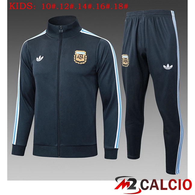 Insieme Tuta Calcio - Giacca Argentina Bambino Grigio 2025/2026