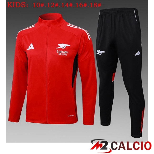 Insieme Tuta Calcio - Giacca Arsenal Bambino Rosso 2025/2026