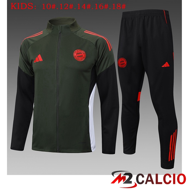 Insieme Tuta Calcio - Giacca Bayern Monaco Bambino Verde 2025/2026
