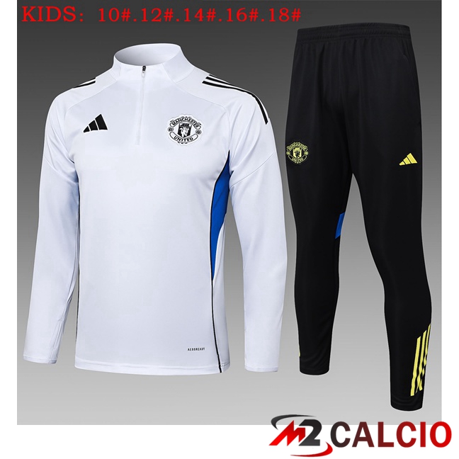 Insieme Tuta Calcio Manchester United Bambino Bianco 2025/2026