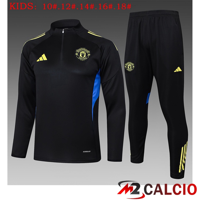 Insieme Tuta Calcio Manchester United Bambino Nero 2025/2026