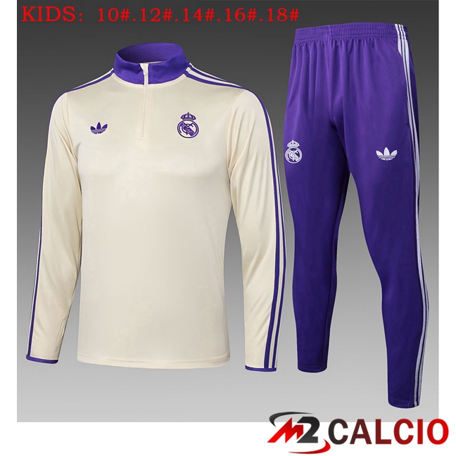 Insieme Tuta Calcio Real Madrid Bambino Giallo 2025/2026