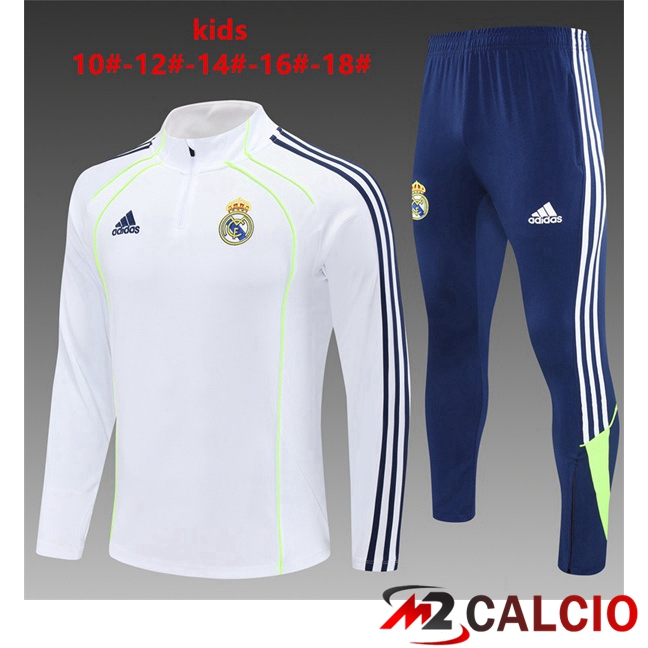 Insieme Tuta Calcio Real Madrid Bambino Bianco 2025/2026
