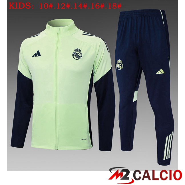 Insieme Tuta Calcio - Giacca Real Madrid Bambino Verde 2025/2026