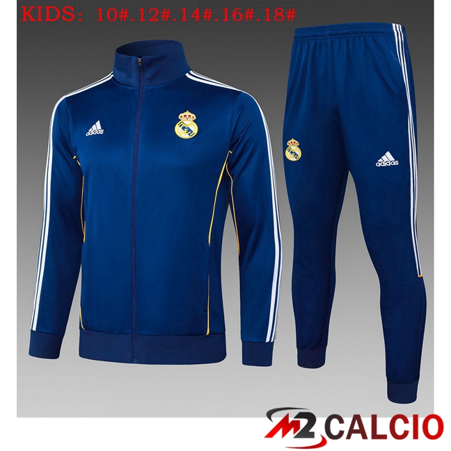 Insieme Tuta Calcio - Giacca Real Madrid Bambino Blu Reale 2025/2026