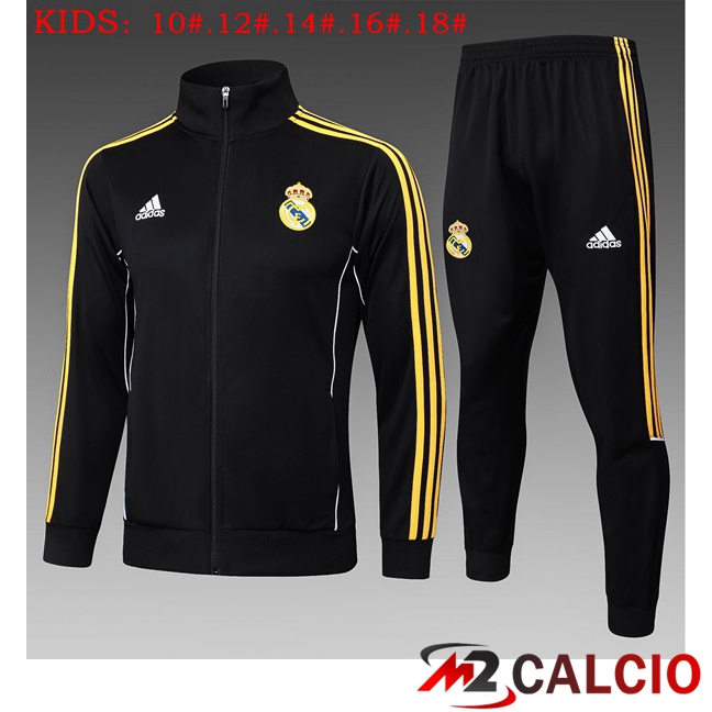 Insieme Tuta Calcio - Giacca Real Madrid Bambino Nero 2025/2026