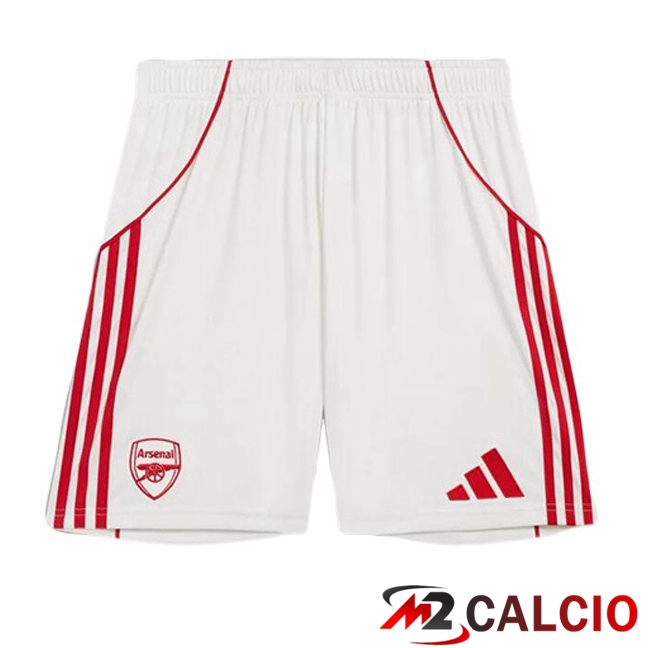 Pantaloncini Calcio Arsenal Prima Bianco 2025/2026