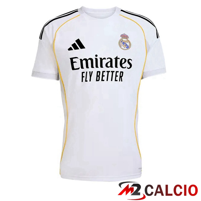 Maglie Calcio Real Madrid Prima Bianco 2025/2026
