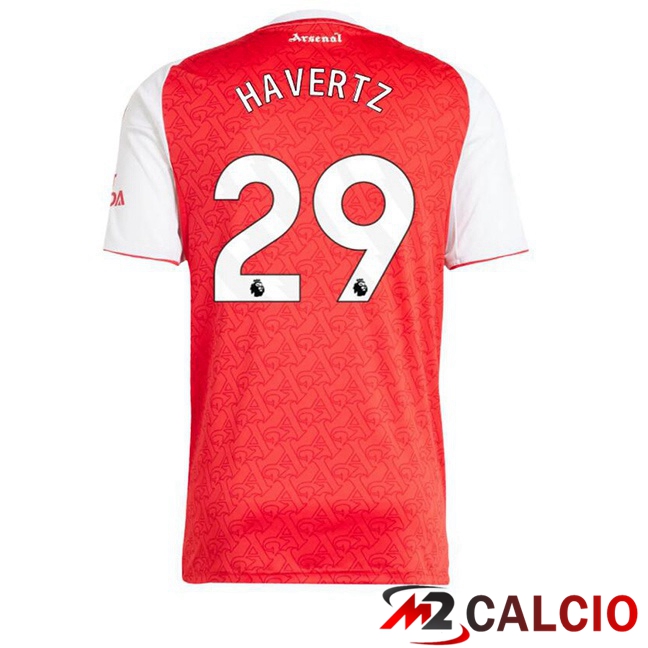 Maglie Calcio Arsenal (HAVERTZ 29) Prima Rosso Bianco 2025/2026