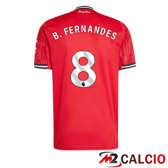 Maglie Calcio Manchester United (B. FERNANDES 8) Prima Rosso 2025/2026