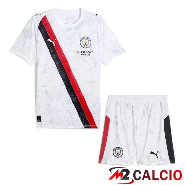 Maglie Calcio Manchester City Club World Cup Bambino Prima Bianco 2025/2026